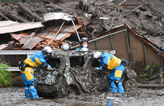 Two people dead and 20 missing after mudslide rips through Japan town