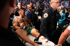 Leg injury to Conor McGregor ends trilogy bout against Dustin Poirier