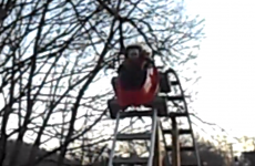 VIDEO: Best/worst dad in world puts toddler on home-made rollercoaster