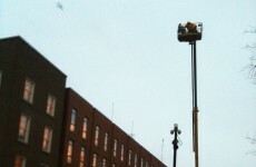 Protester parks crane outside Dáil