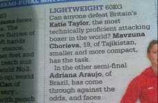 The Daily Telegraph thinks Katie Taylor is British