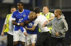 VIDEO: Tony Hibbert finally scores for Everton