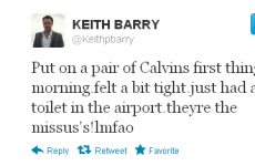 Tweet Sweeper: Keith Barry is wearing his wife’s underpants by accident