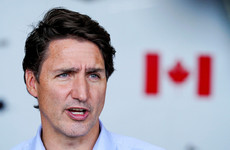 Justin Trudeau hit by small stones thrown by protesters