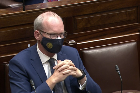 Coveney during this evening's debate. 