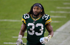 Aaron Jones scores four touchdowns, loses father's ashes in endzone