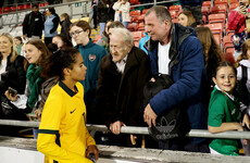 Lovely moment as 'world-class' Australia wonderkid reunited with Irish grandfather after friendly