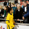 Lovely moment as 'world-class' Australia wonderkid reunited with Irish grandfather after friendly