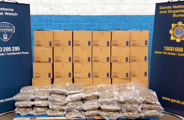 Two men arrested after cannabis worth €1.18 million seized in Kilkenny