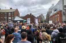 Protest in Dublin over planned developments at Cobblestone pub and Merchant's Arch