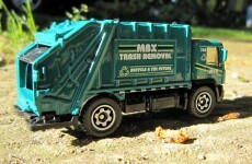 toy garbage truck with dumpster