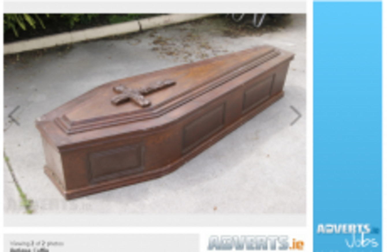 Coffin for sale... and it's only been used once · The Daily Edge