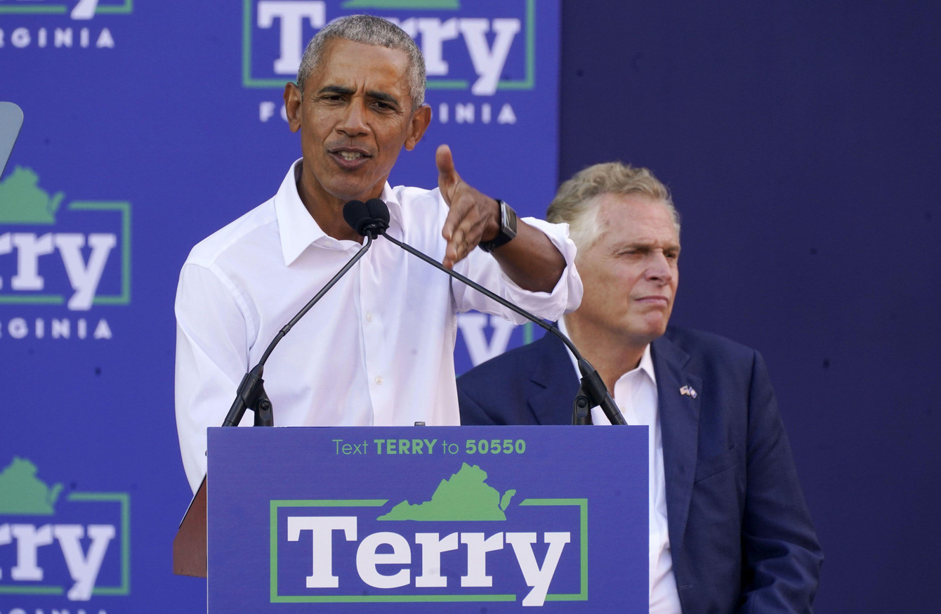 Obama Campaigns For Virginia Governor Terry McAuliffe