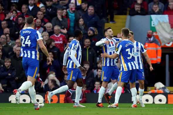 Brighton come from two goals down to peg back Liverpool at Anfield - Vimarsana News