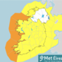 Status yellow wind warnings issued for all counties with gusts of up to 110km/h expected
