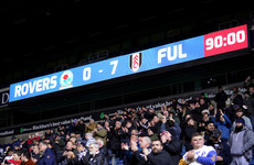 Fulham put seven past 10-man Blackburn to close gap at Championship summit