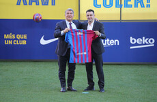Xavi unveiled in front of 10,000 Barcelona fans at Camp Nou