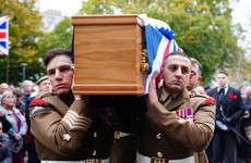 Military funeral for former British Soldier Dennis Hutchings takes place in Plymouth