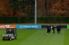 Van Gaal injures his hip in bike accident, Dutch boss forced to watch training from golf buggy