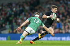 Beauden Barrett a doubt for All Blacks' France test after Dublin concussion