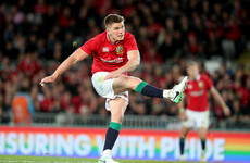 '48 metres out, just off-centre of the posts, the pressure of four nations on his shoulders'