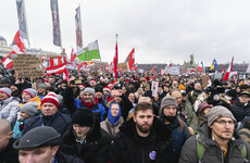 Tens of thousands protest Austria compulsory Covid jabs