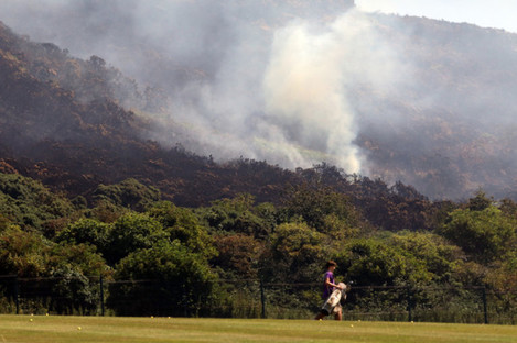 Fires burning on Howth during high temperatures in July 2021