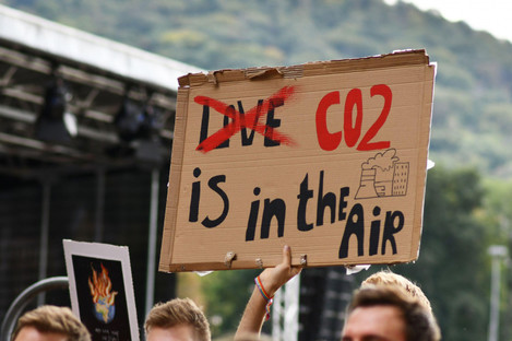 A protest sign in Heidelberg, Germany at the Global Climate Strike, September 2021