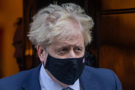 Boris Johnson leaving 10 Downing Street earlier this week. 