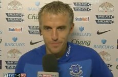 'Hello, Philip'... 'Hello, Gary' -- the Neville brothers greet each other on Sky Sports