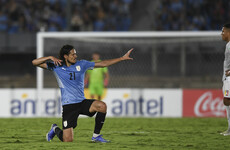Suarez and Cavani on target to boost Uruguay World Cup hopes as Argentina defeat Colombia