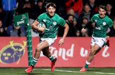Ireland U20s begin Six Nations campaign with blistering eight-try victory over Wales