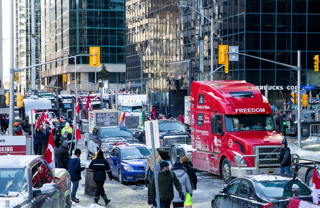 Canadian antivaccine truckers inspire copycat protests in several