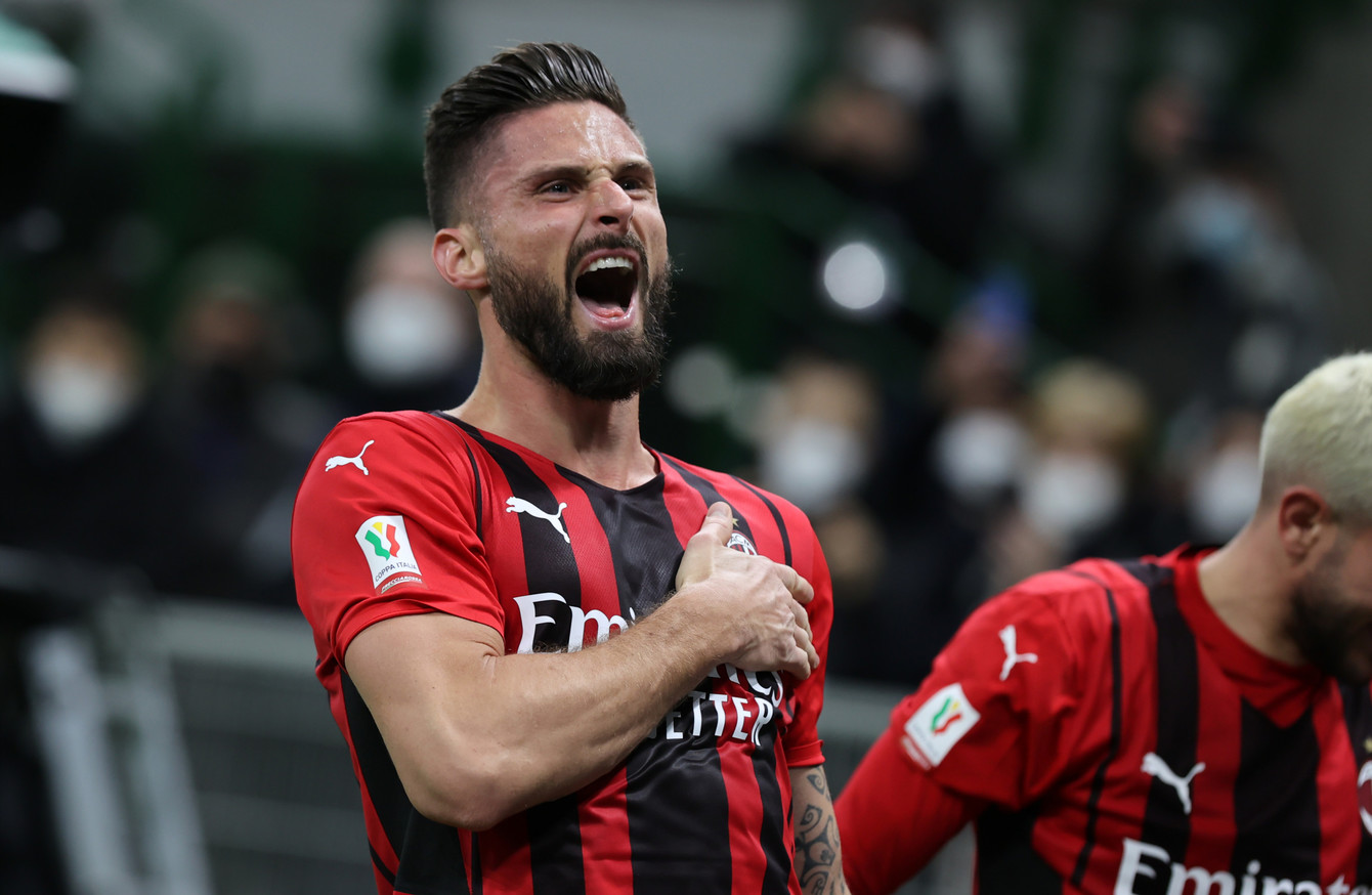 Olivier Giroud will lead the lines for AC Milan