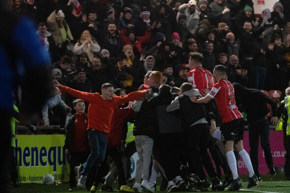 Sensational last-gasp goal sees Derry defeat reigning champions Shamrock Rovers - Vimarsana News