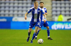 James McClean scores goal and is later shown red card as Wigan maintain promotion push