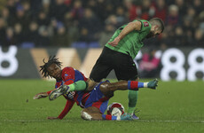Vieira praises Dublin teenager after he impresses in first start for Crystal Palace