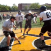 VIDEO: College training session turns to water balloon warfare