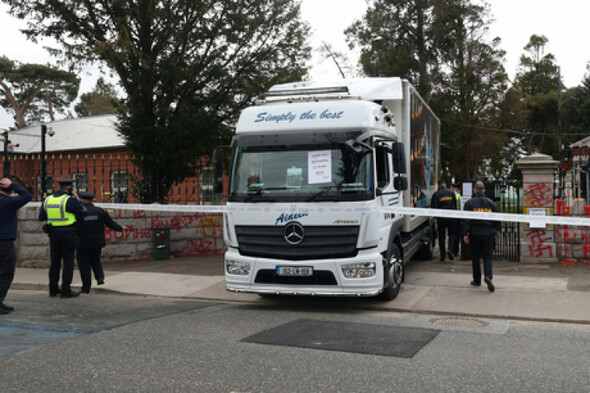Man arrested after truck driven through the gates of Russian embassy in Dublin - Vimarsana News