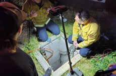 Man trapped in storm drain ‘the width of a pizza’ rescued after two days