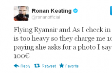 Tweet Sweeper: Ronan Keating drives a hard bargain