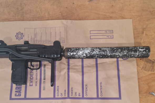 Submachine gun with silencer attached discovered during search of stolen jeep - Vimarsana News