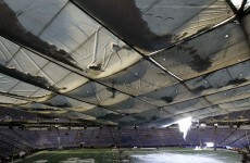 This is what a stadium roof collapse looks like…