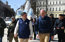 Simon Coveney visits Bucha after discussing Ukraine's EU application 'in detail' in Kyiv