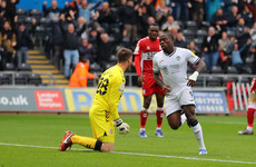 In-form Obafemi scores 11th goal of the season as Irish trio help Swansea earn point