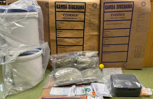 Two men arrested after €28,000 worth of cannabis and cocaine seized in Cork