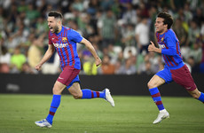 Alba strikes late as Barca secure top-four spot with Betis win