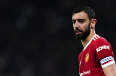 Fernandes laments Man United display after fans chant 'you're not fit to wear the shirt' at players