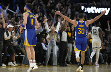 Thompson and Curry help Warriors advance in NBA play-offs as Celtics stay alive