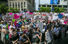 'My body my choice': Thousands rally across US for abortion rights